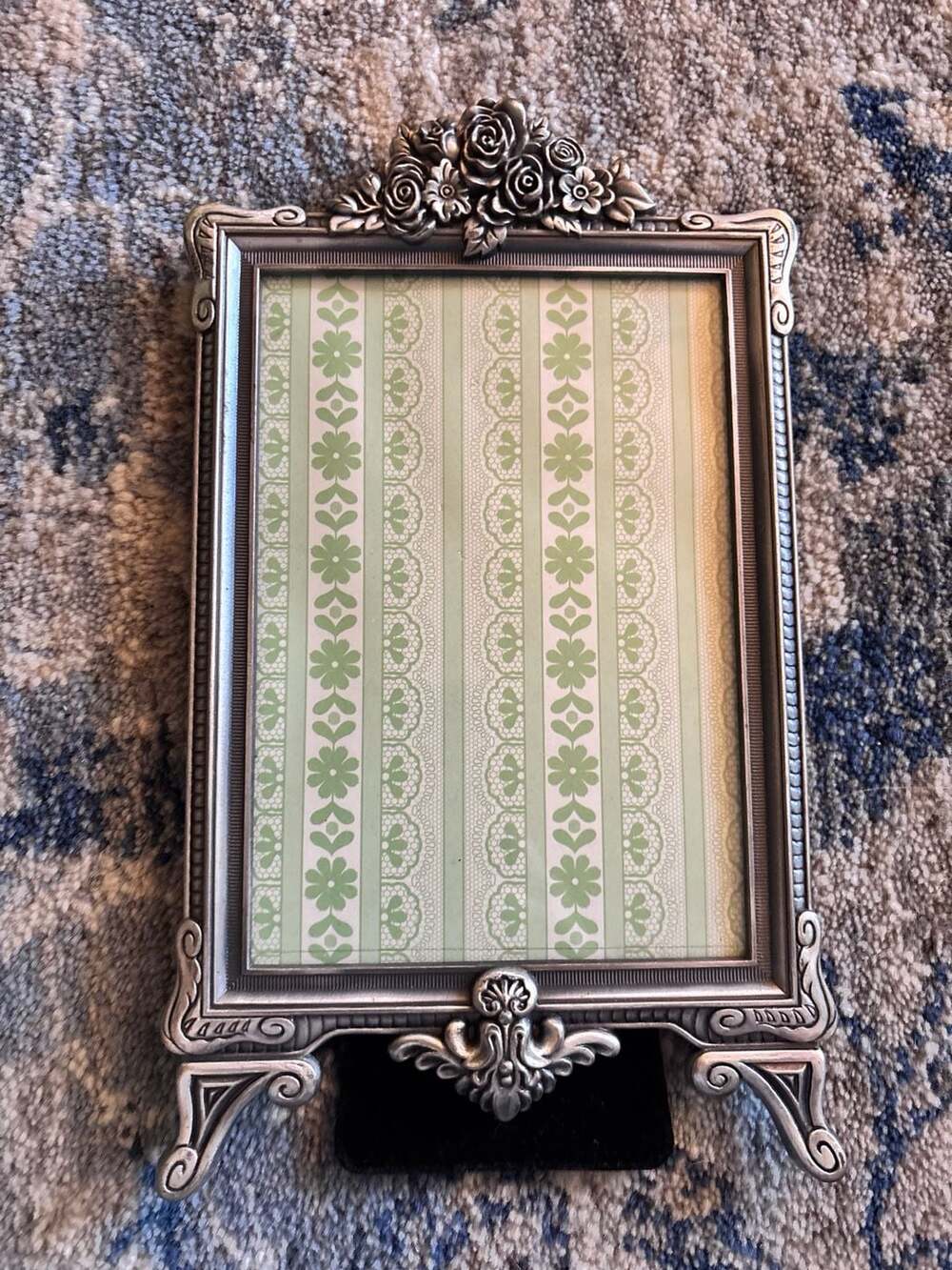 Malden Pewter Picture Frame Floral Rose Ornate
